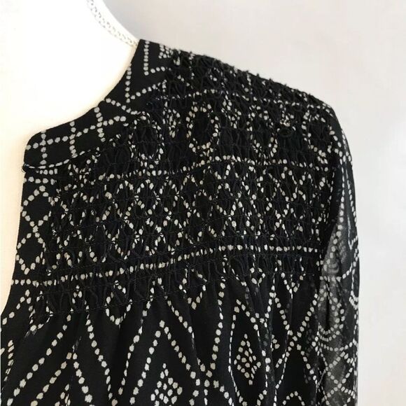 NWT Madewell $158 Smock Dress in Caravan Print Tribal True Black g0104 - size s - Picture 2 of 5